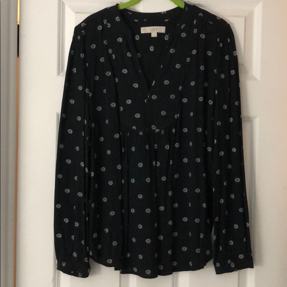 Loft - Black & White Blouse